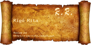 Rigó Rita névjegykártya